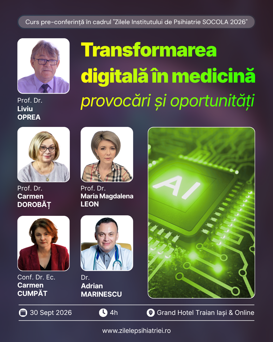 Curs pre-conferință - Zilele Institutului de Psihiatrie Socola Iași