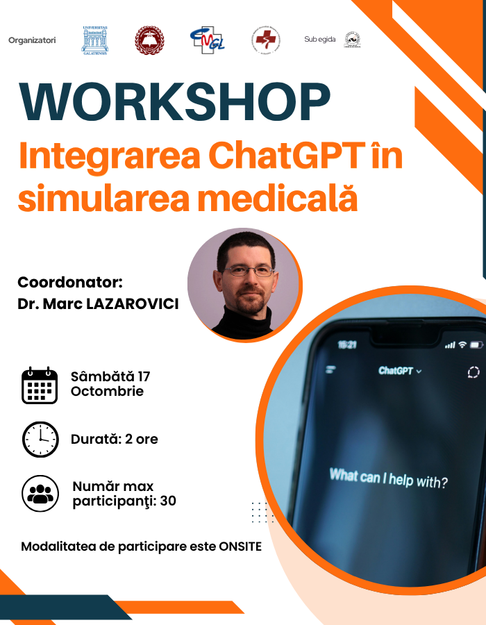 Workshop „Integrarea ChatGPT în simularea medicală”