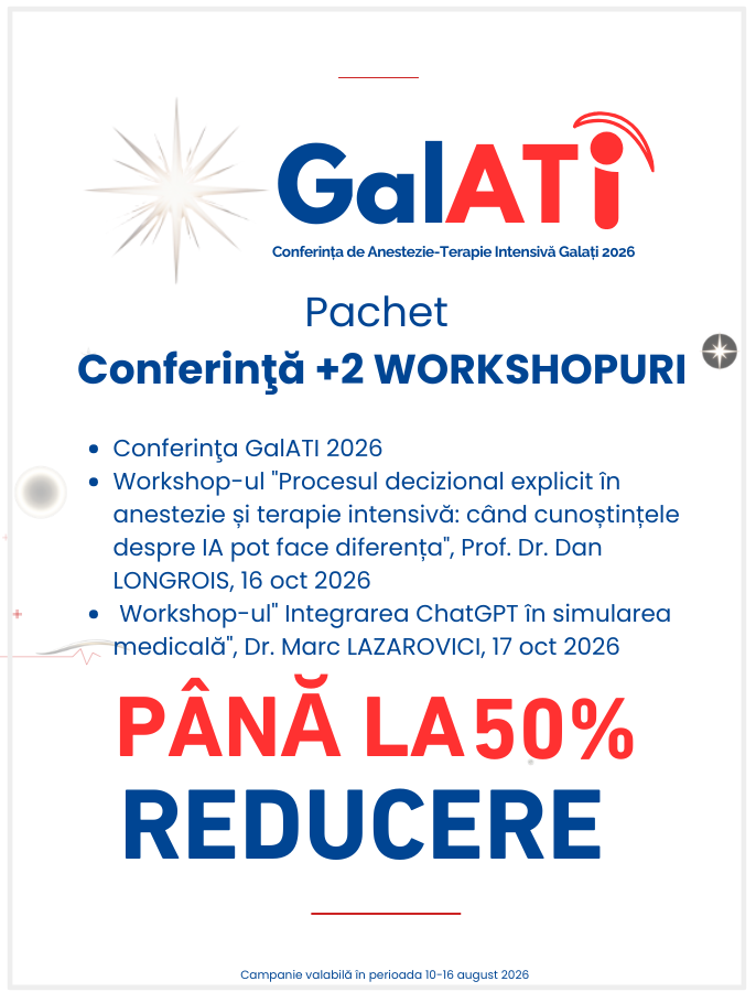 Pachet Conferința GalATI 2026+2 Workshop-uri, Galaţi & Online