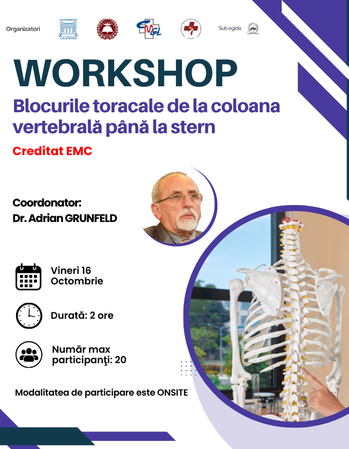 Workshop „Blocurile toracale de la coloana vertebrală până la stern”