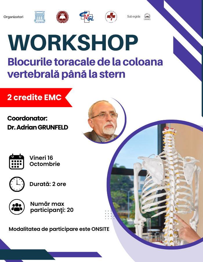 Workshop „Blocurile toracale de la coloana vertebrală până la stern”